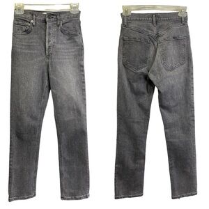 AGOLDE Riley‎ High Rise Straight Crop Jeans in Sector